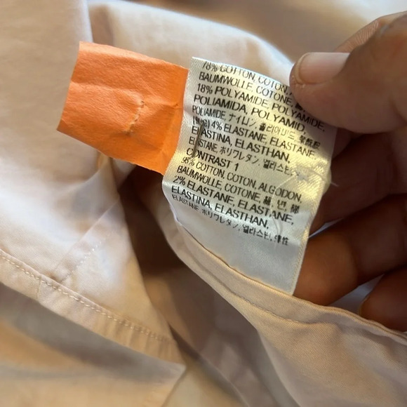 Aquascutum Button Down Sleeveless Shirt Collar Pink Nude Blush S Layering Preppy - Picture 8 of 10